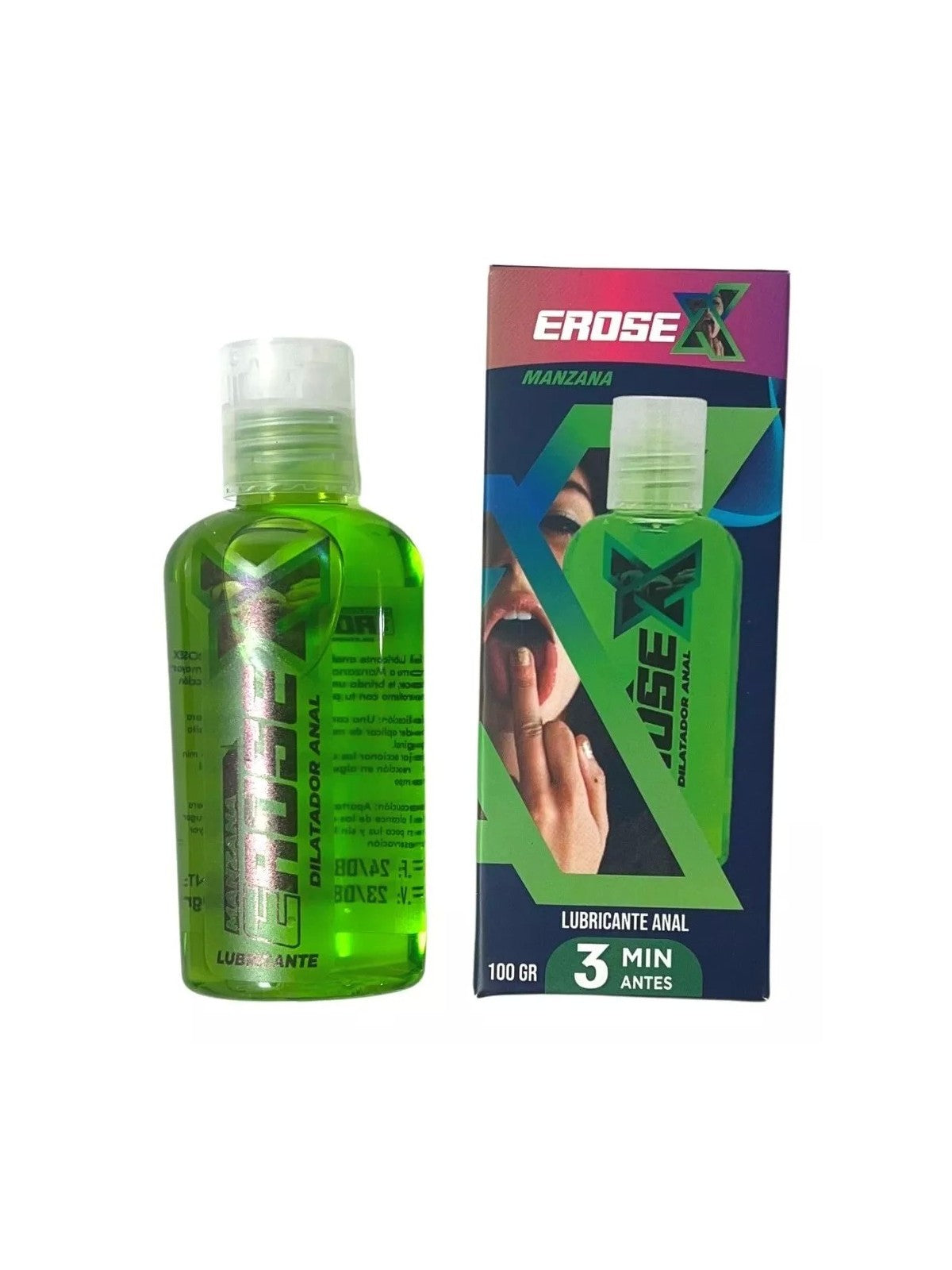 lubricante dilatador anal erosex manzana