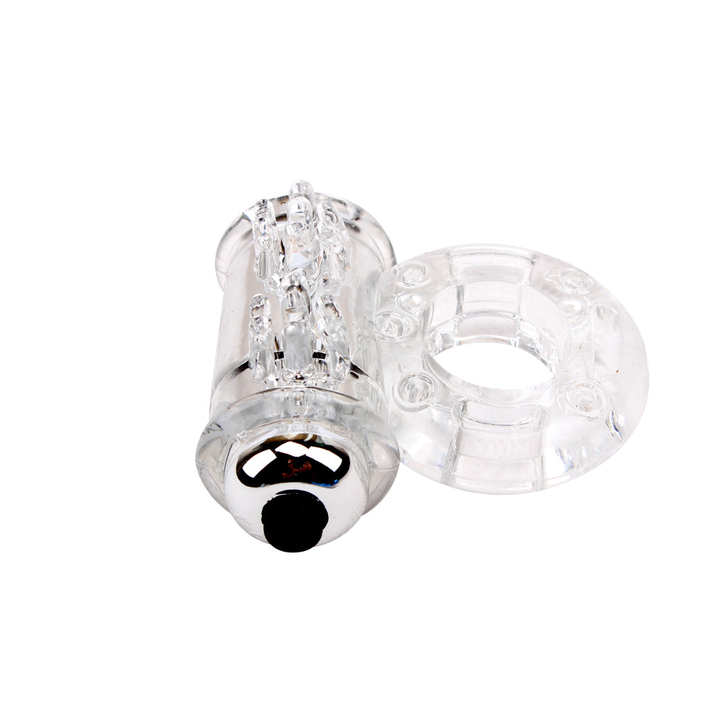 Aro vibrador para pene - Vibrating Bull Ring-Clear
