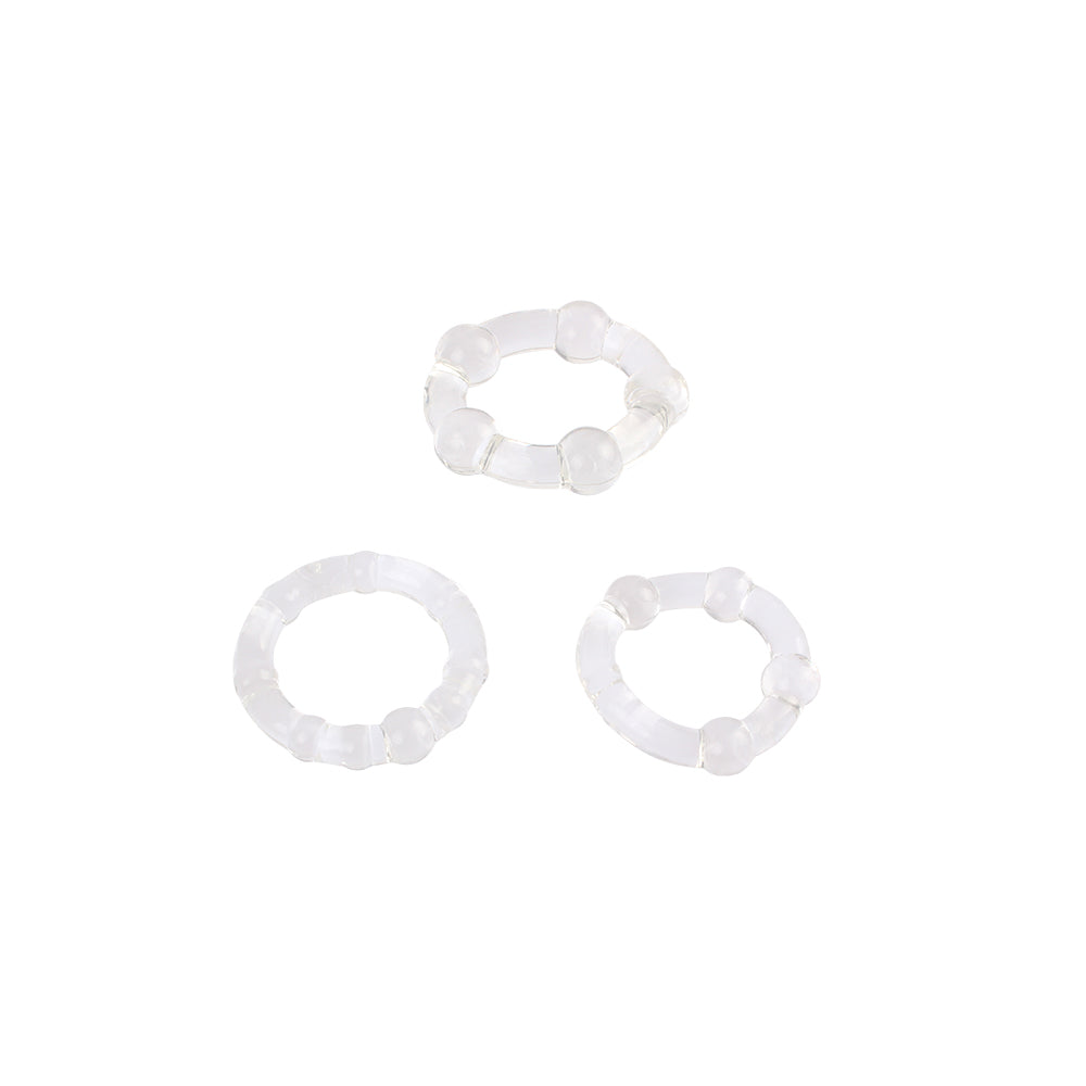 Aro para pene - Beaded Cock Rings Clear