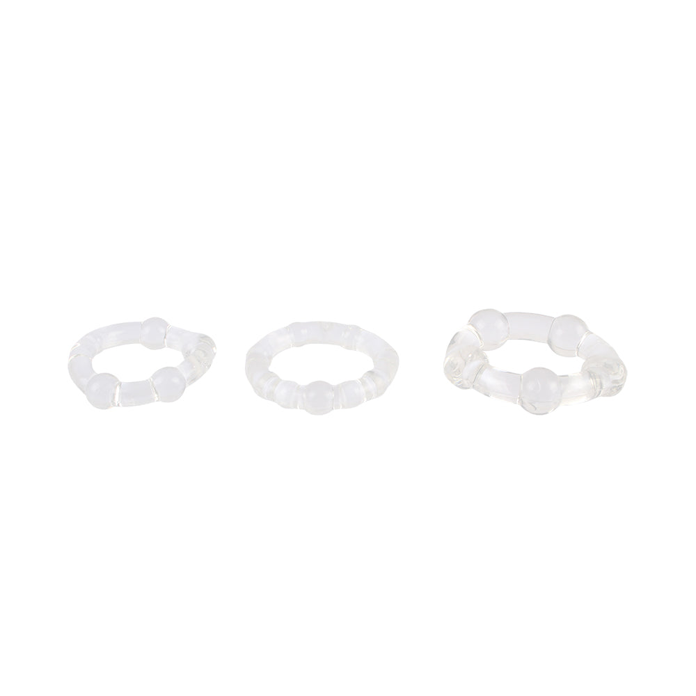 Aro para pene - Beaded Cock Rings Clear