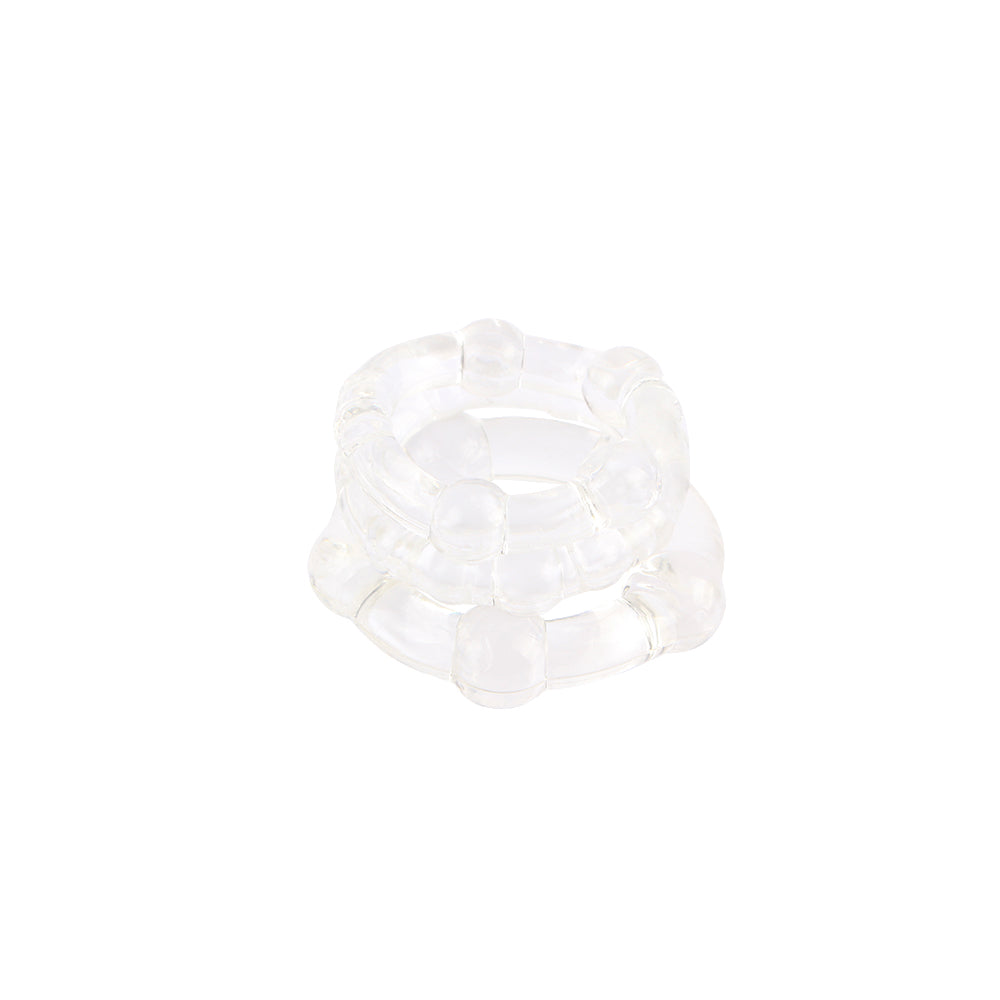 Aro para pene - Beaded Cock Rings Clear