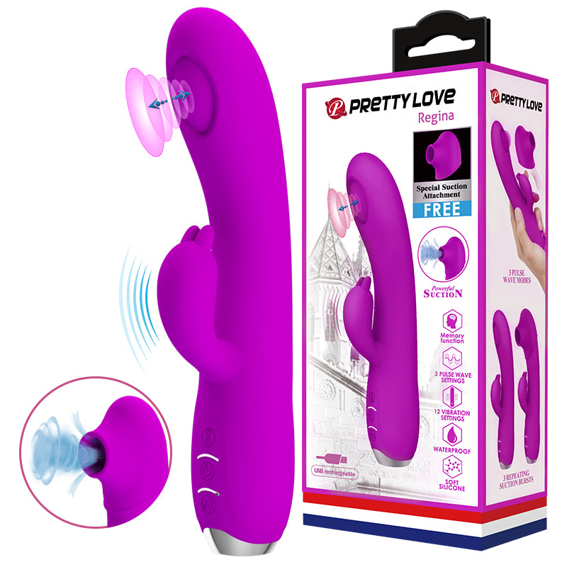 Vibrador Rabbit con Succionador de Clítoris
