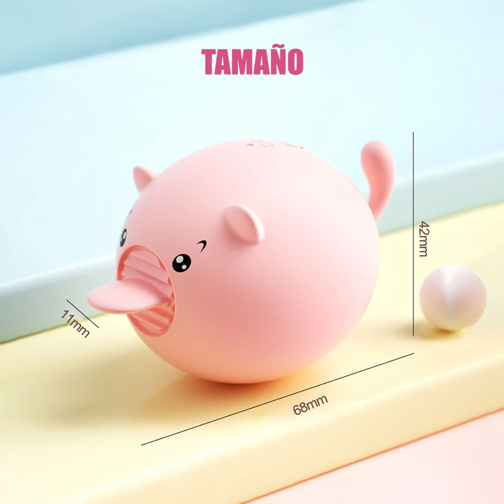 Cerdito con lengua vibratoria