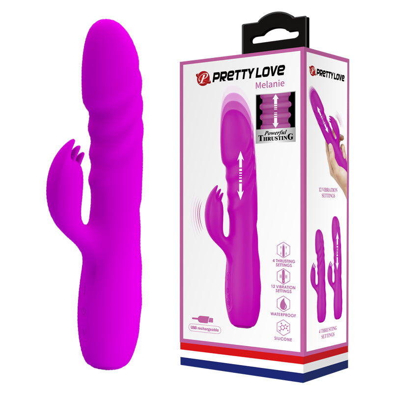 Vibrador con Estimulador de Clítoris - Vibrador Rabbit Retráctil