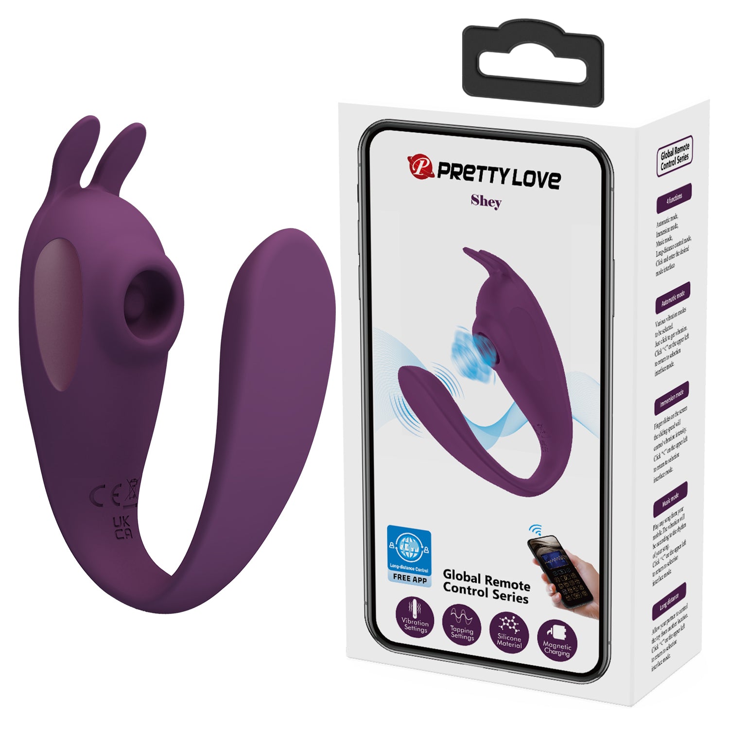 Vibrador con Succionador de clítoris -  Control vía app