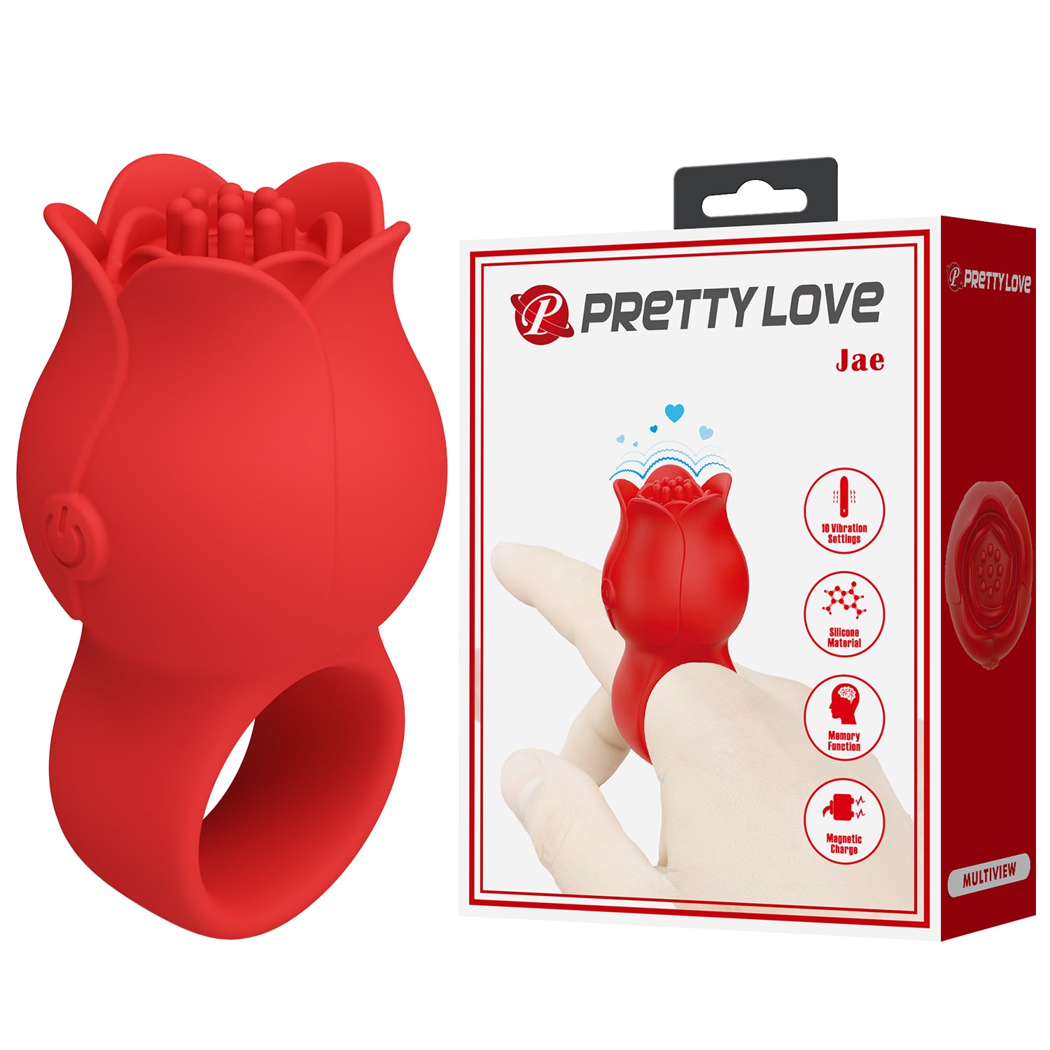 Mini Vibrador de Dedo Rose