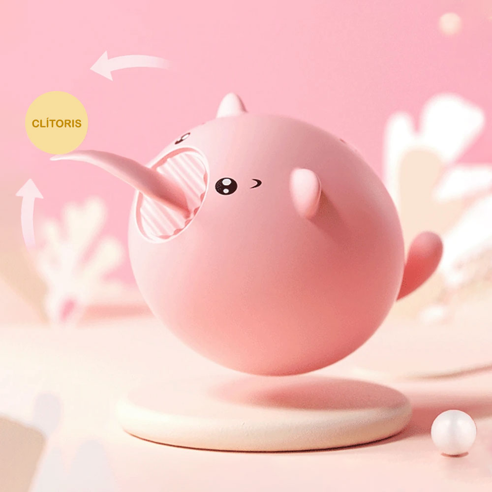 Cerdito con lengua vibratoria