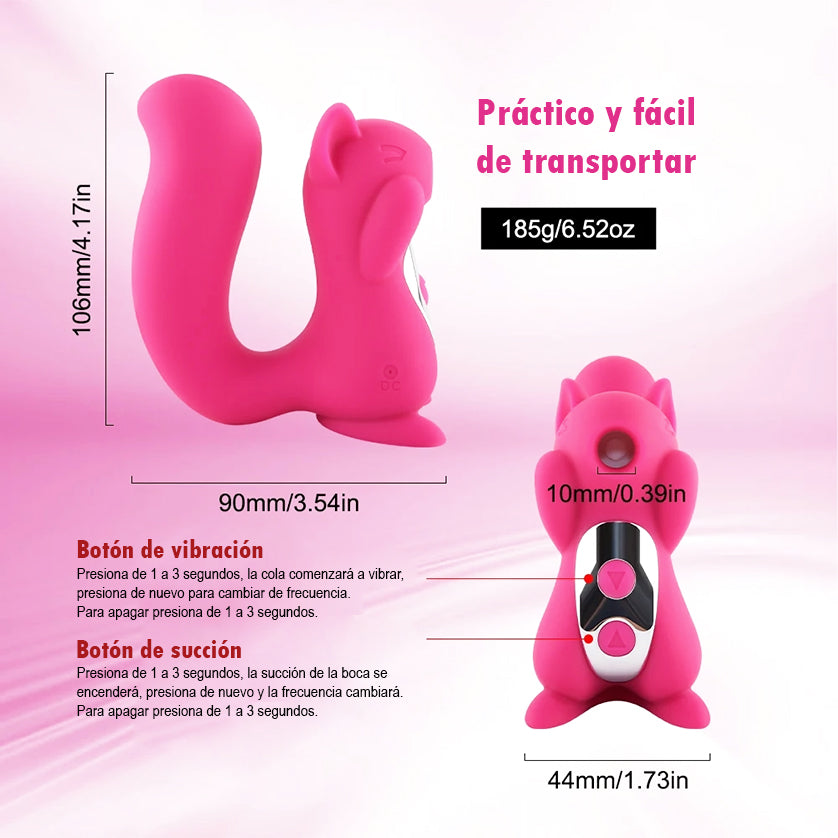 Ardilla dual succionador + vibrador
