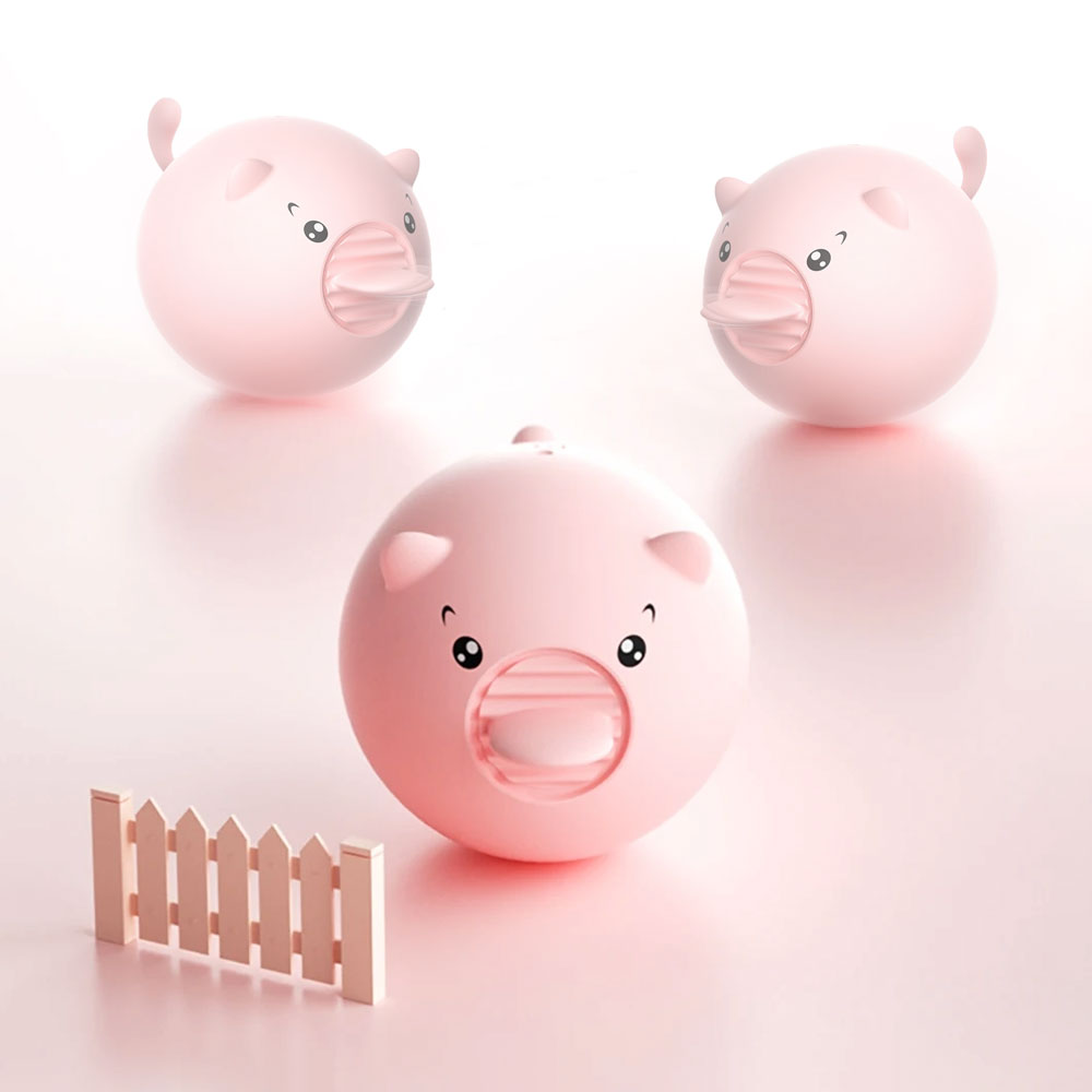 Cerdito con lengua vibratoria