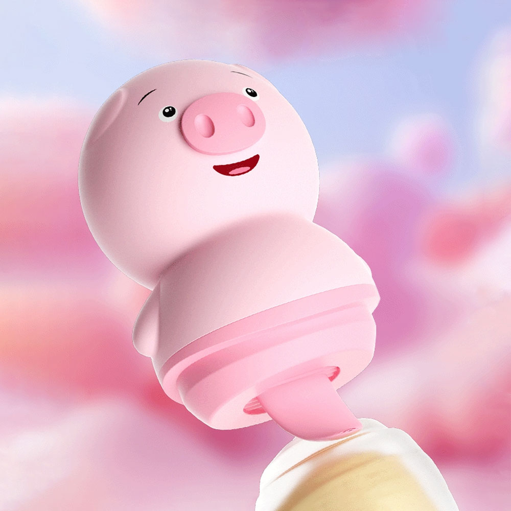 Cerdito succionador + lengua vibradora