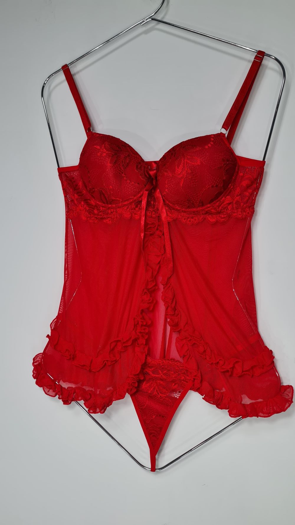 Conjunto Babydoll + Hilo + Medias