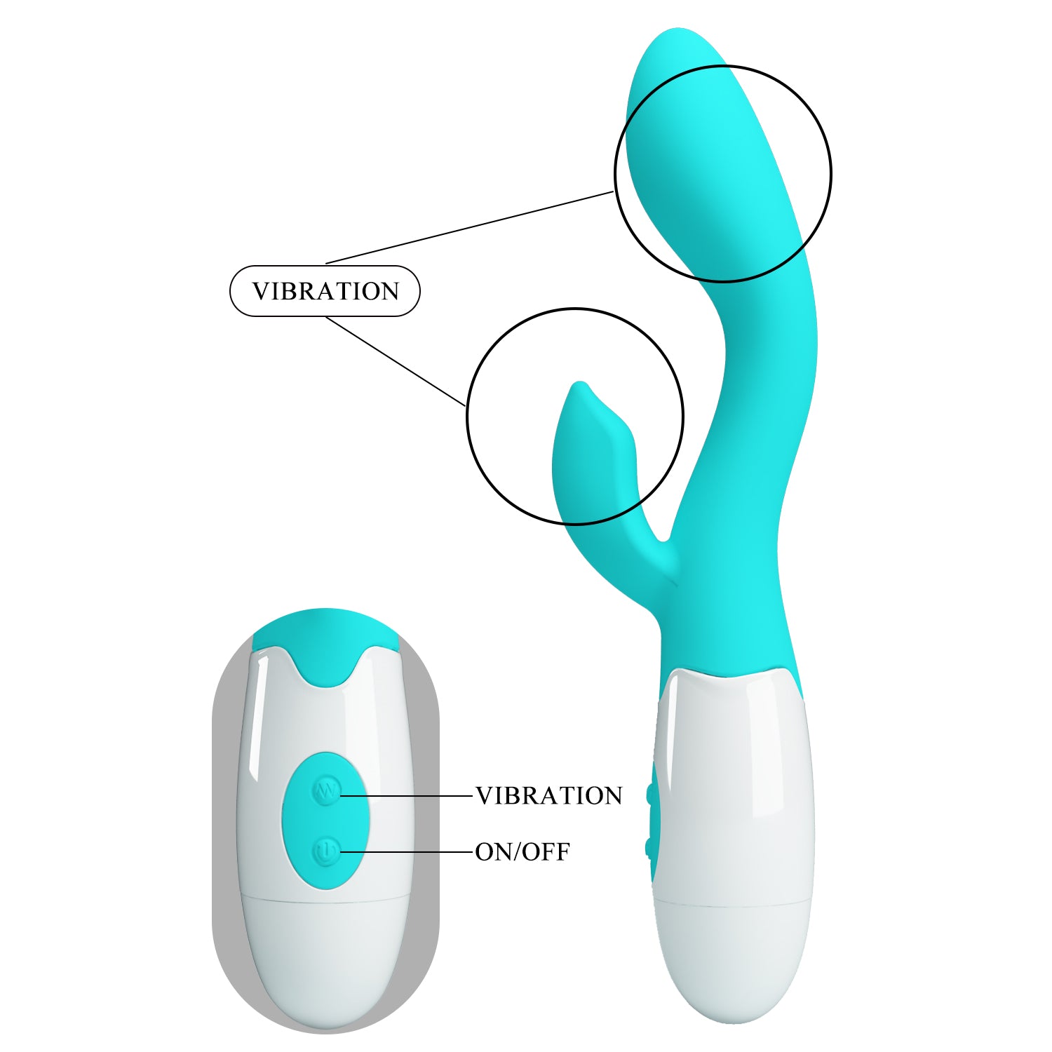 Vibrador Estimulador Dual G-Spot y Clítoris