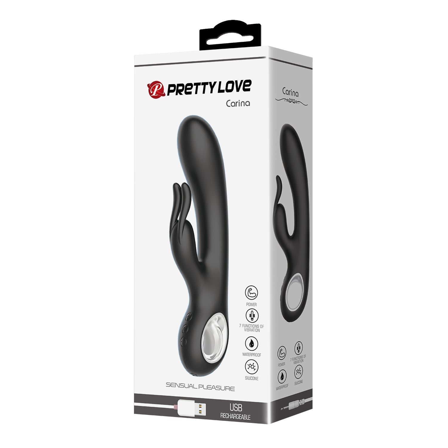 Vibrador Rabbit con Función de Calor - Vibrador con Estimulador de Clítoris