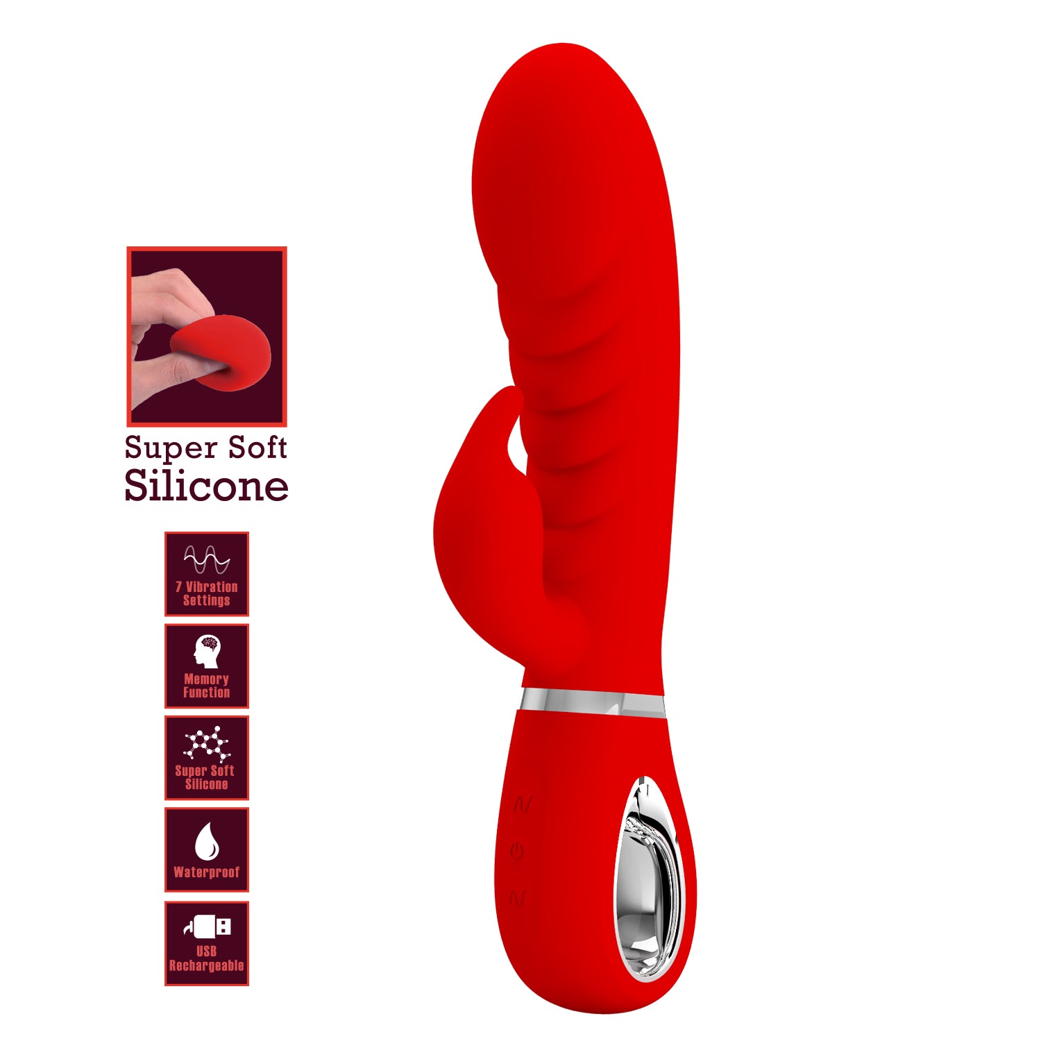 Vibrador con Estimulador de Clitoris - Vibrador Rabbit Soft