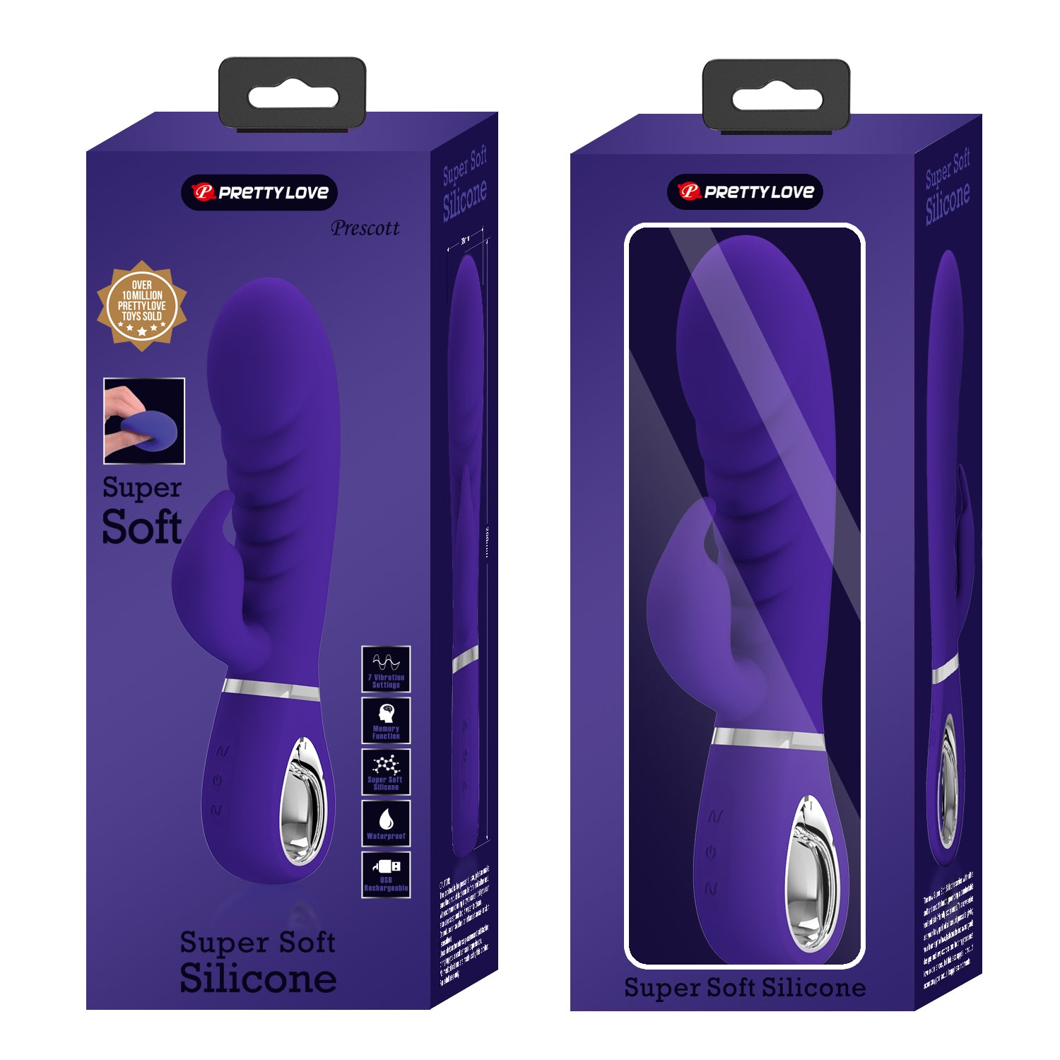 Vibrador con Estimulador de Clitoris - Vibrador Rabbit Soft