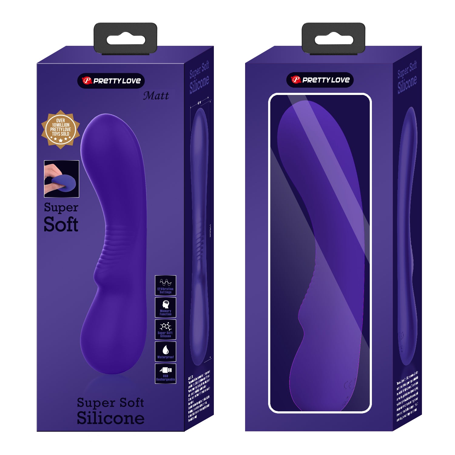 Vibrador de Silicona Premium con Diseño Ergonómico Matt Blue