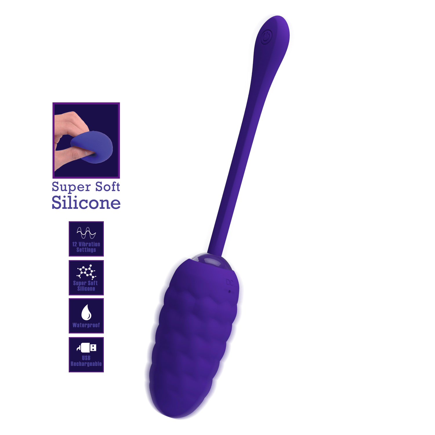 Huevo Vibrador Silicona Ultra Suave
