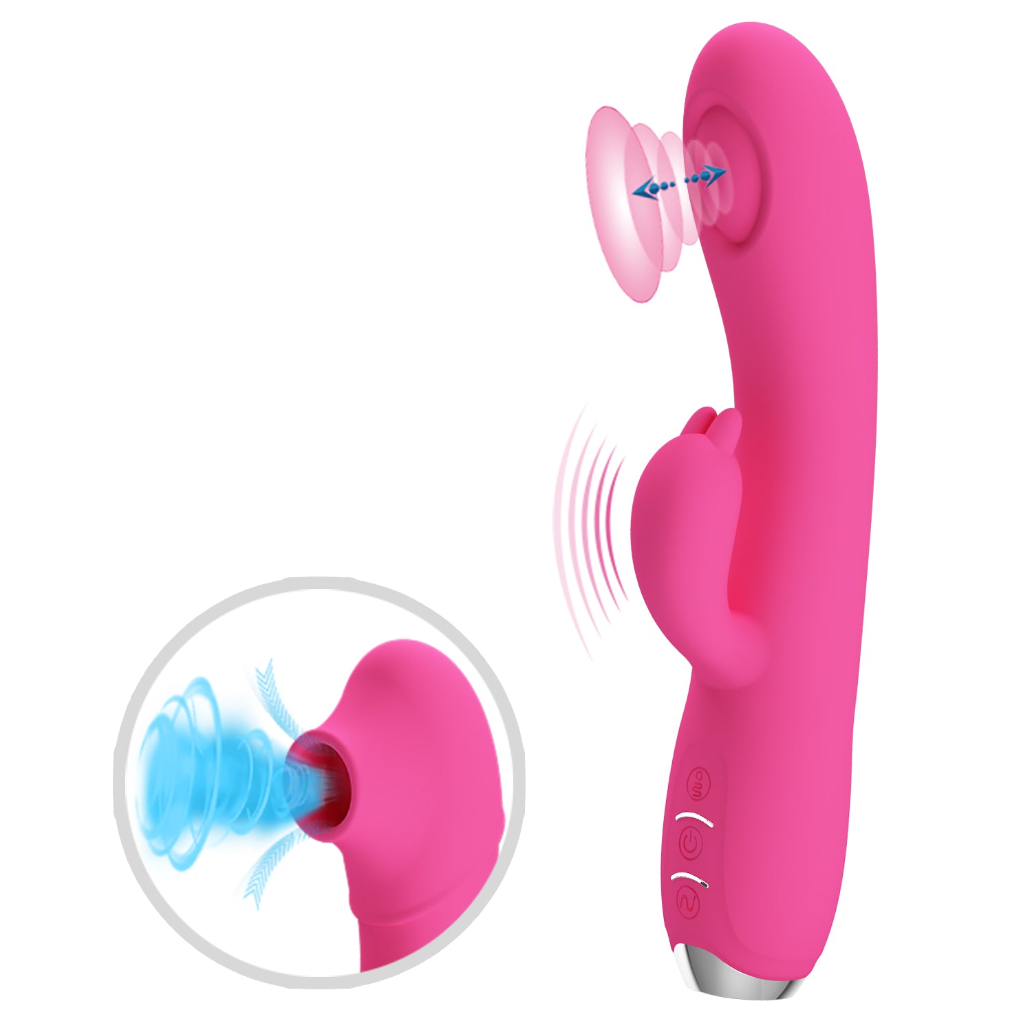 Vibrador Rabbit con Succionador de Clítoris