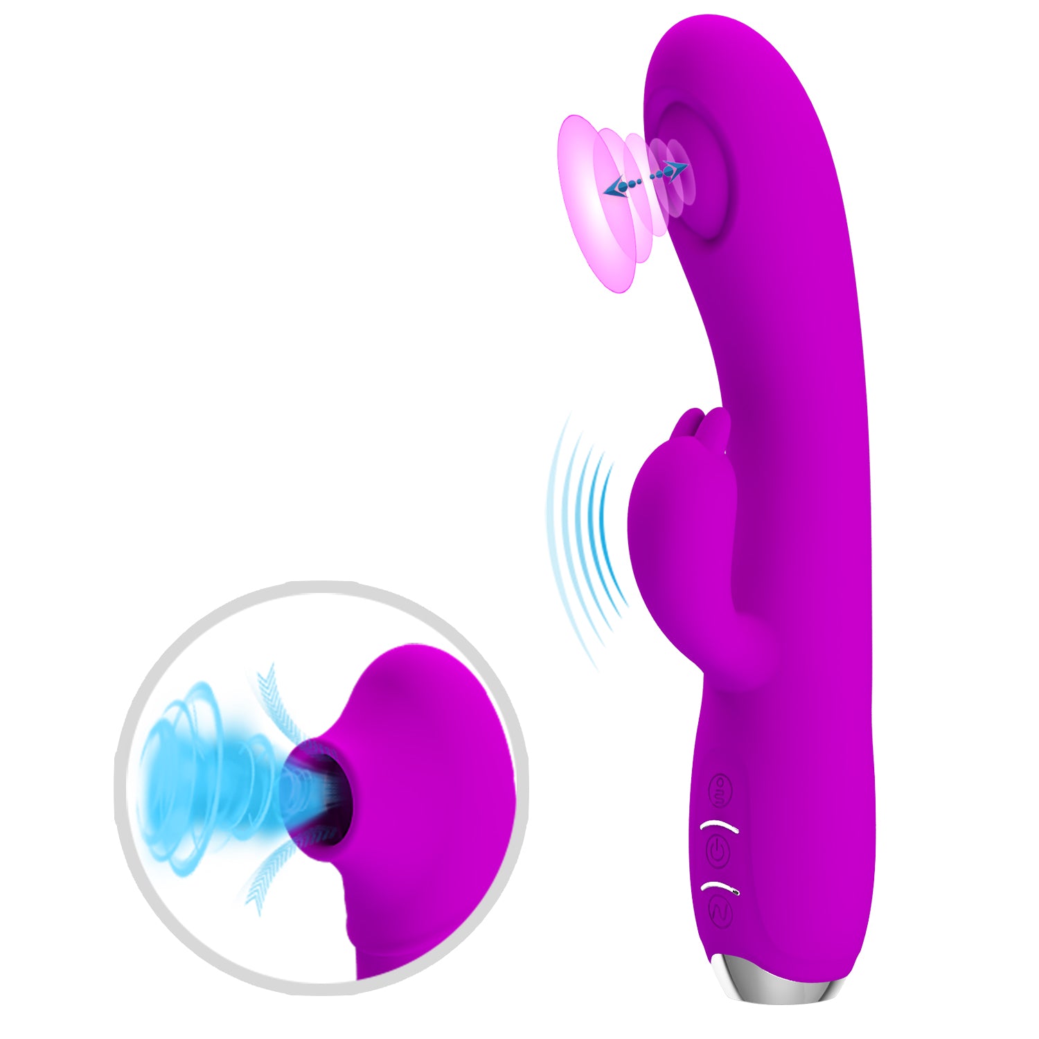 Vibrador Rabbit con Succionador de Clítoris