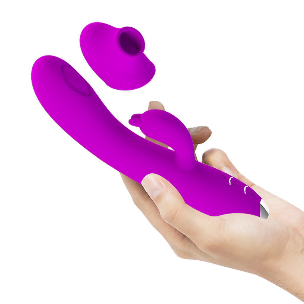 Vibrador Rabbit con Succionador de Clítoris
