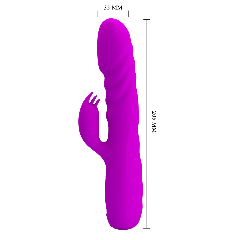 Vibrador con Estimulador de Clítoris - Vibrador Rabbit Retráctil