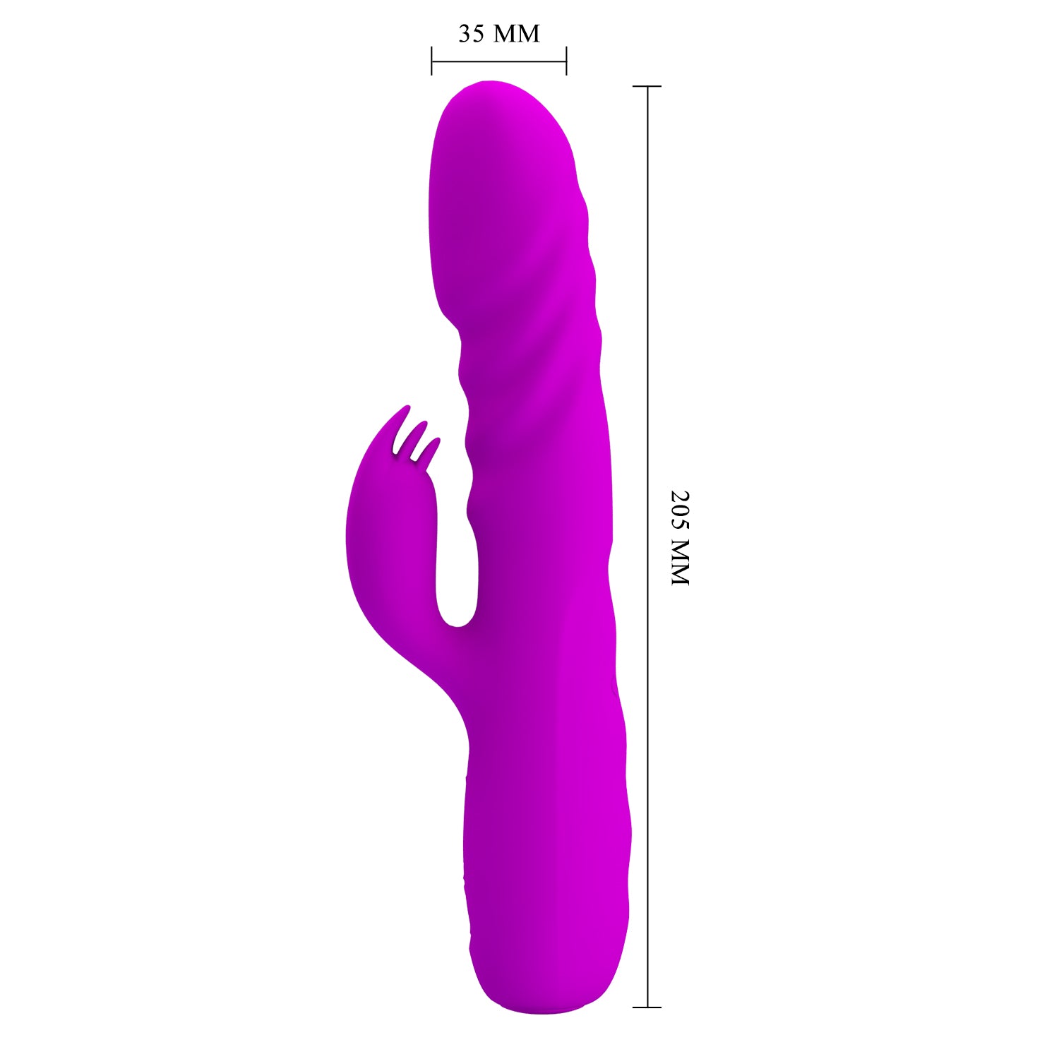 Vibrador con Estimulador de Clítoris - Vibrador Rabbit Retráctil