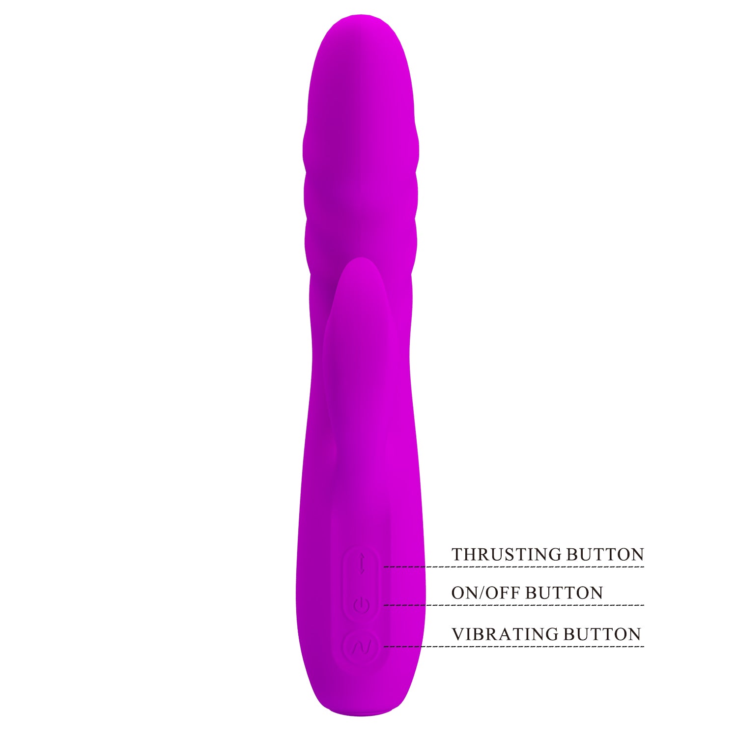 Vibrador con Estimulador de Clítoris - Vibrador Rabbit Retráctil