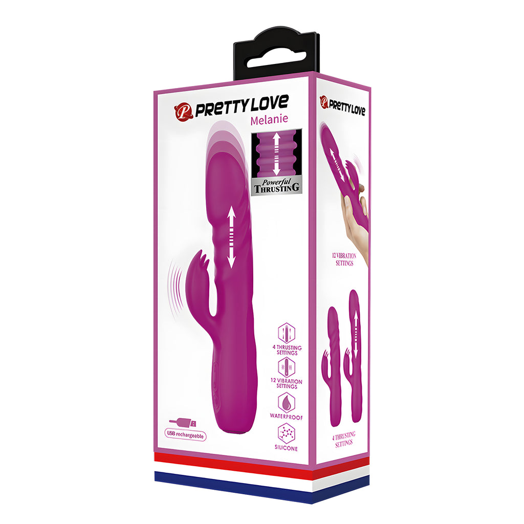 Vibrador con Estimulador de Clítoris - Vibrador Rabbit Retráctil