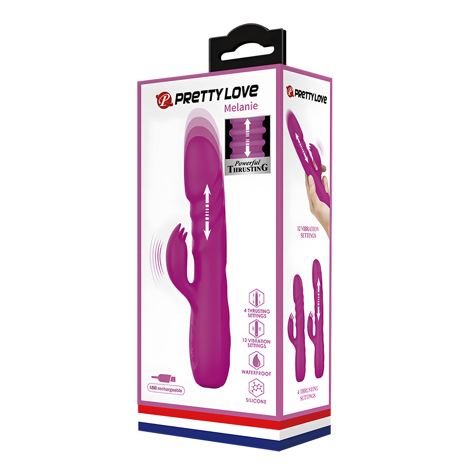Vibrador con Estimulador de Clítoris - Vibrador Rabbit Retráctil