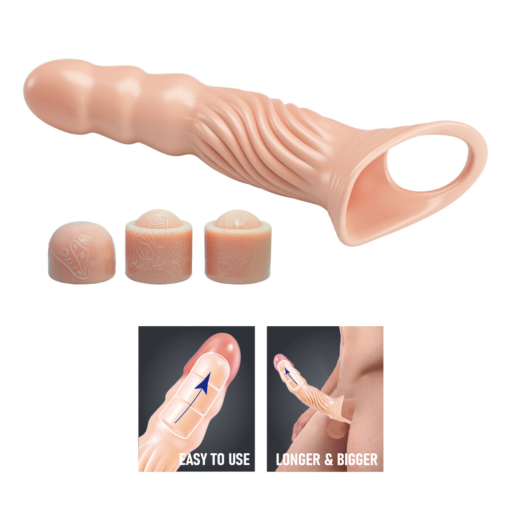 Funda realista para pene alargador
