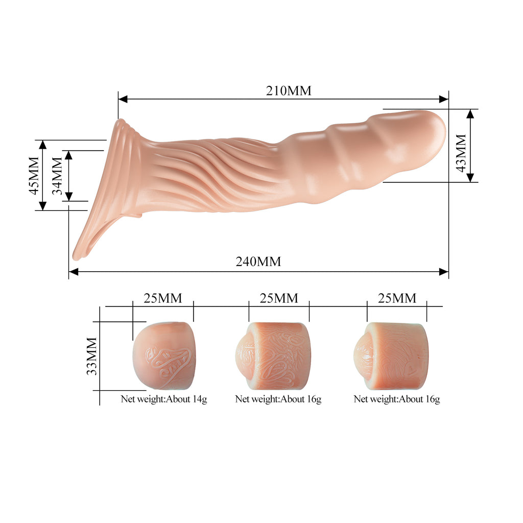 Funda realista para pene alargador
