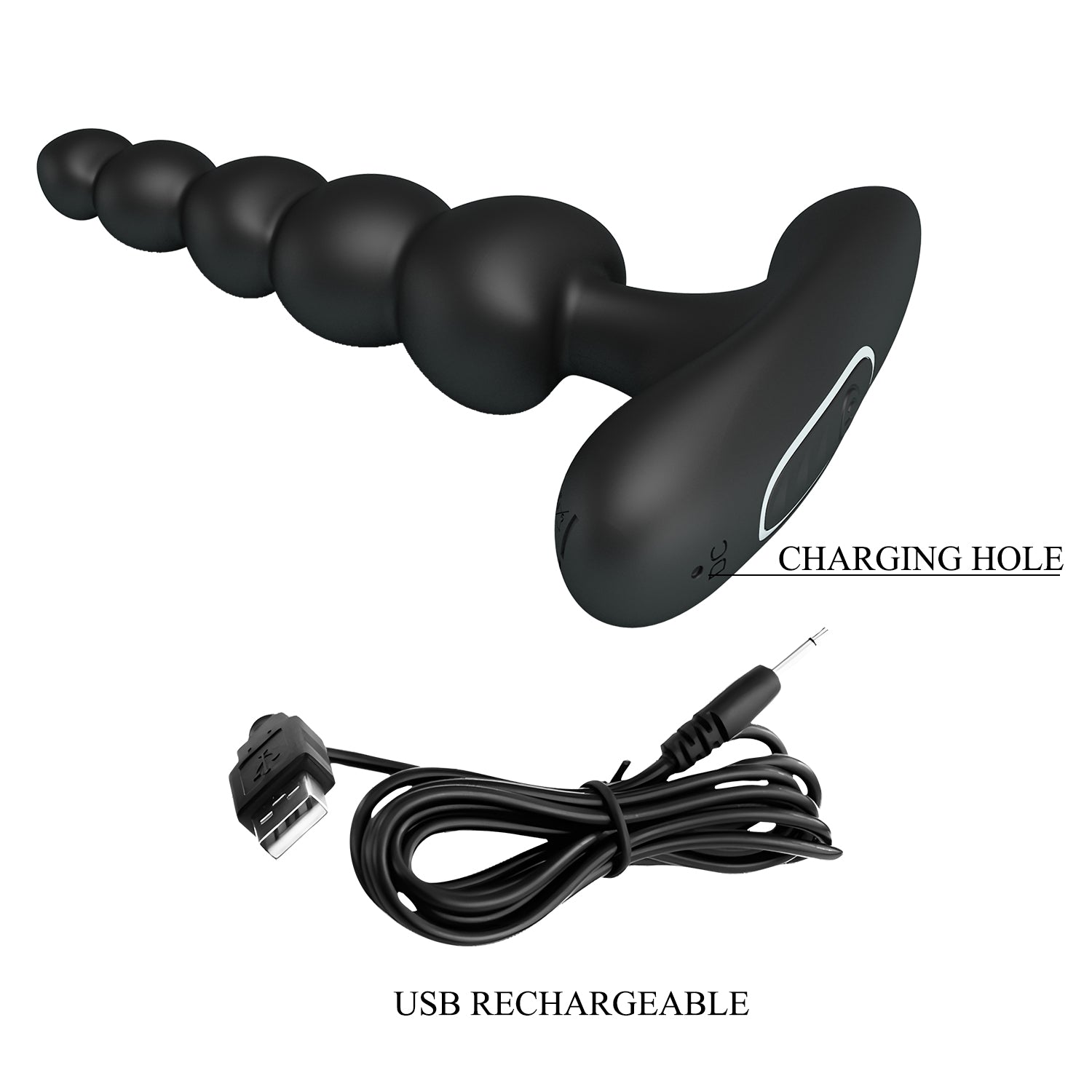Plug Anal Vibrador Corban con Esferas Graduadas
