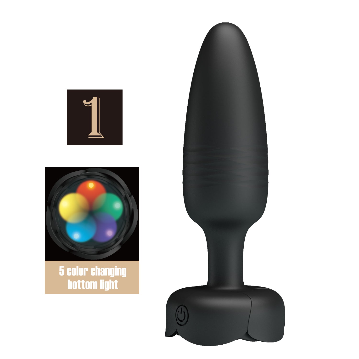 Plug anal vibrador con luz LED 1