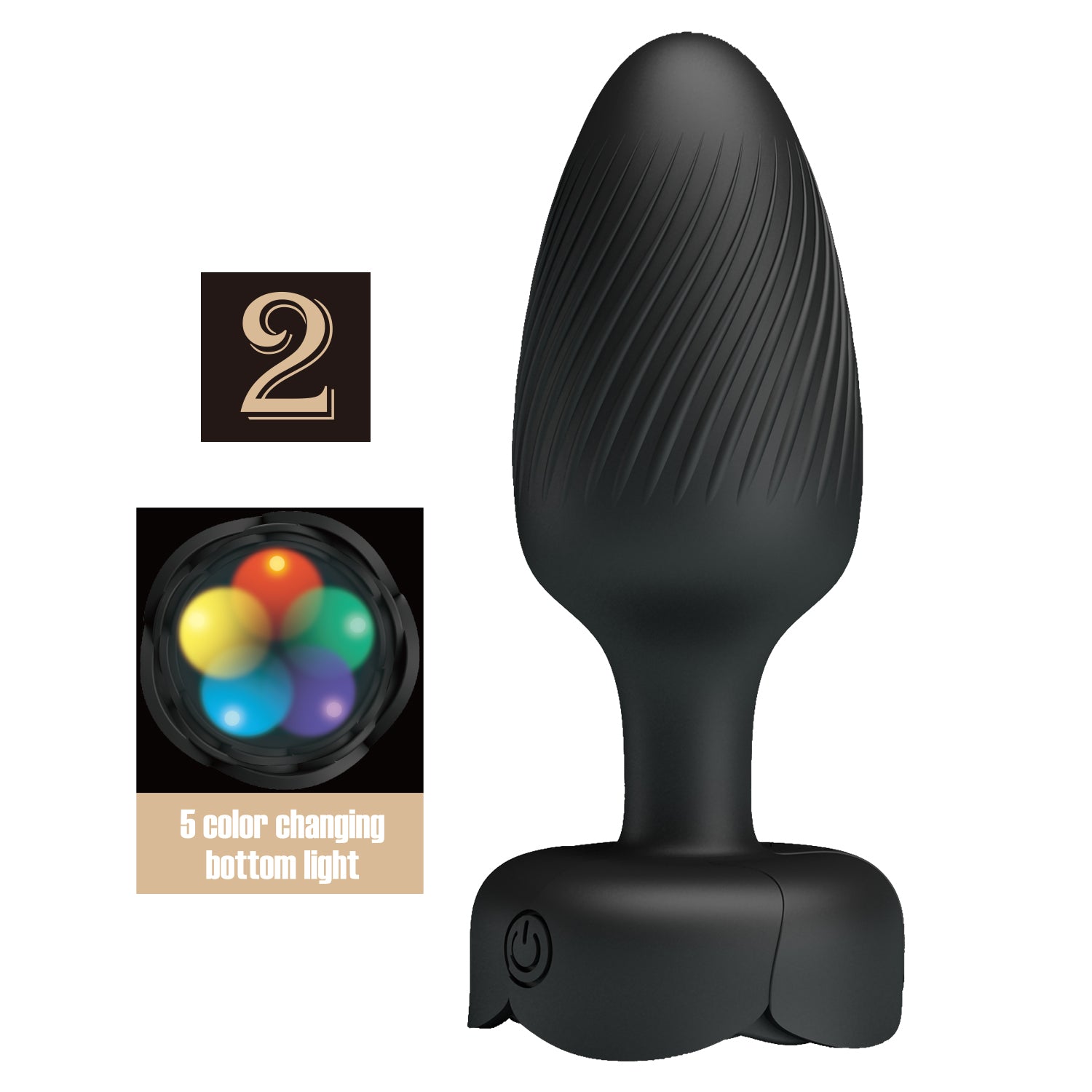 Plug anal vibrador con luz LED 2