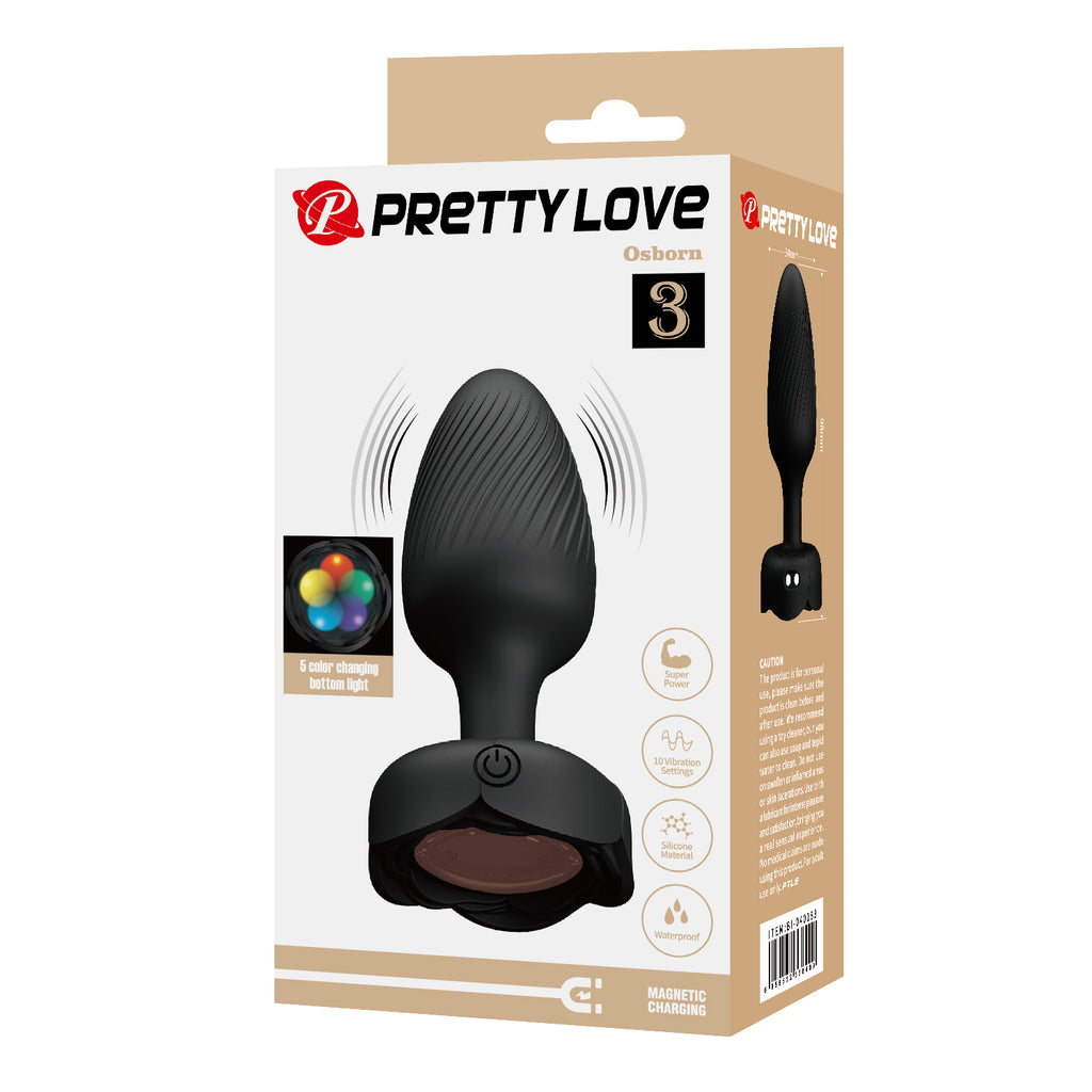 Plug anal vibrador con luz LED 3