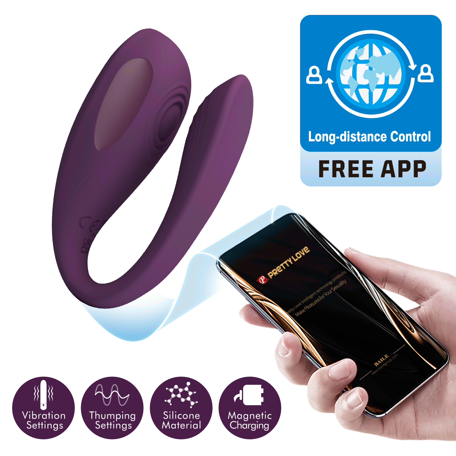 Vibrador con Control Remoto por APP & Estimulador de Clítoris