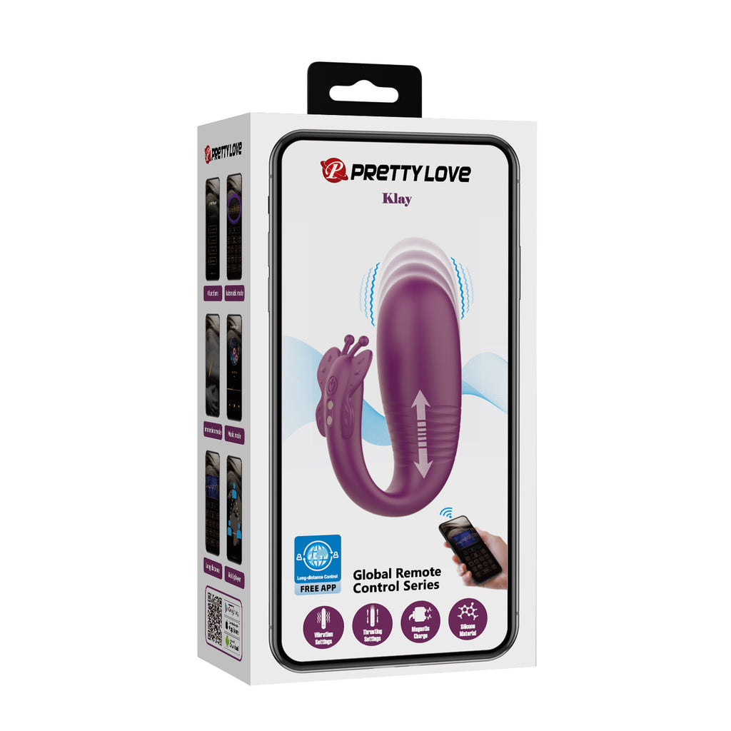 Vibrador con Control Remoto por APP y Estimulador de Clítoris Klay