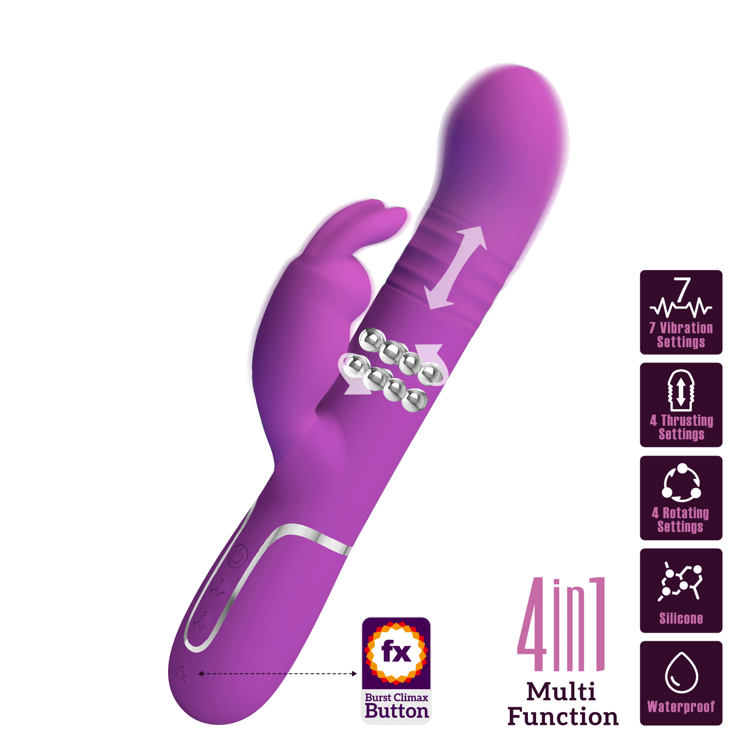 vibrador rabbit Morado