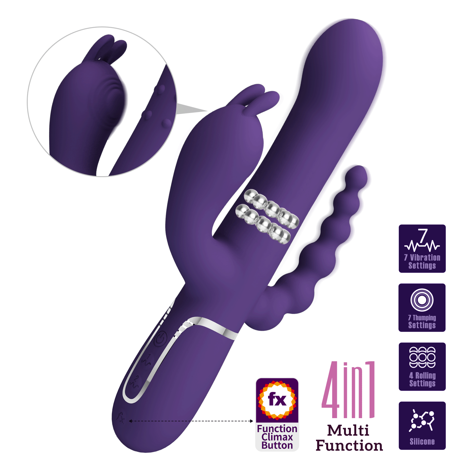 Vibrador Triple Estimulación