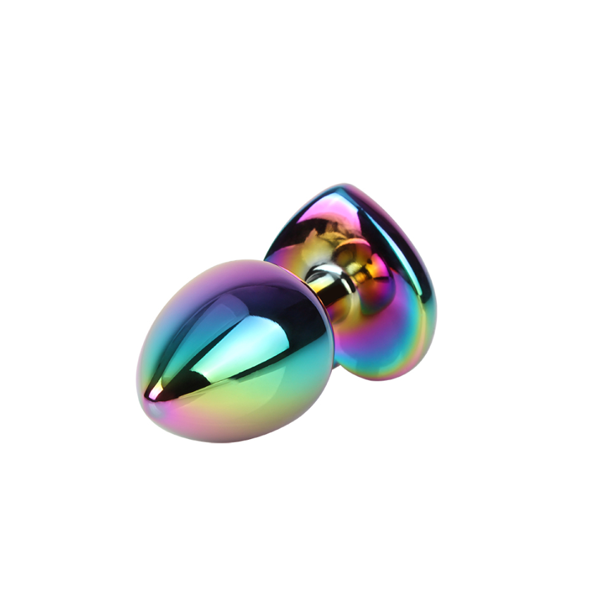Plug Anal de Metal Rainbow con Gema corazon S