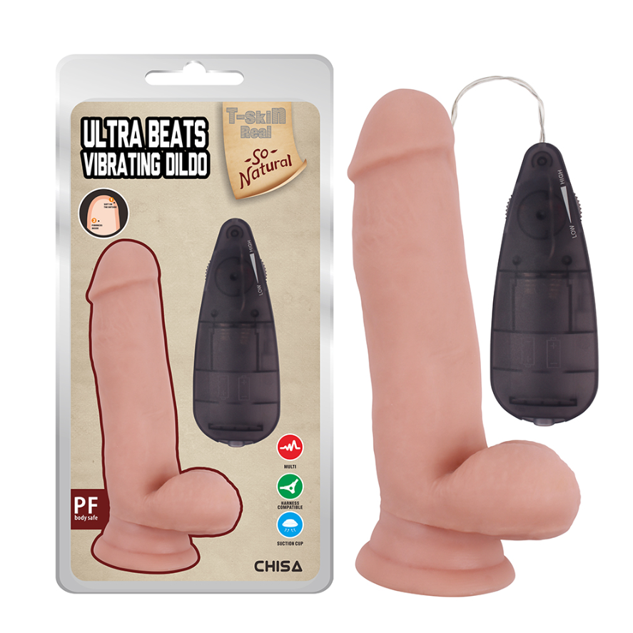 Consolador Vibrador Ultra Beats - Color Piel 🔥