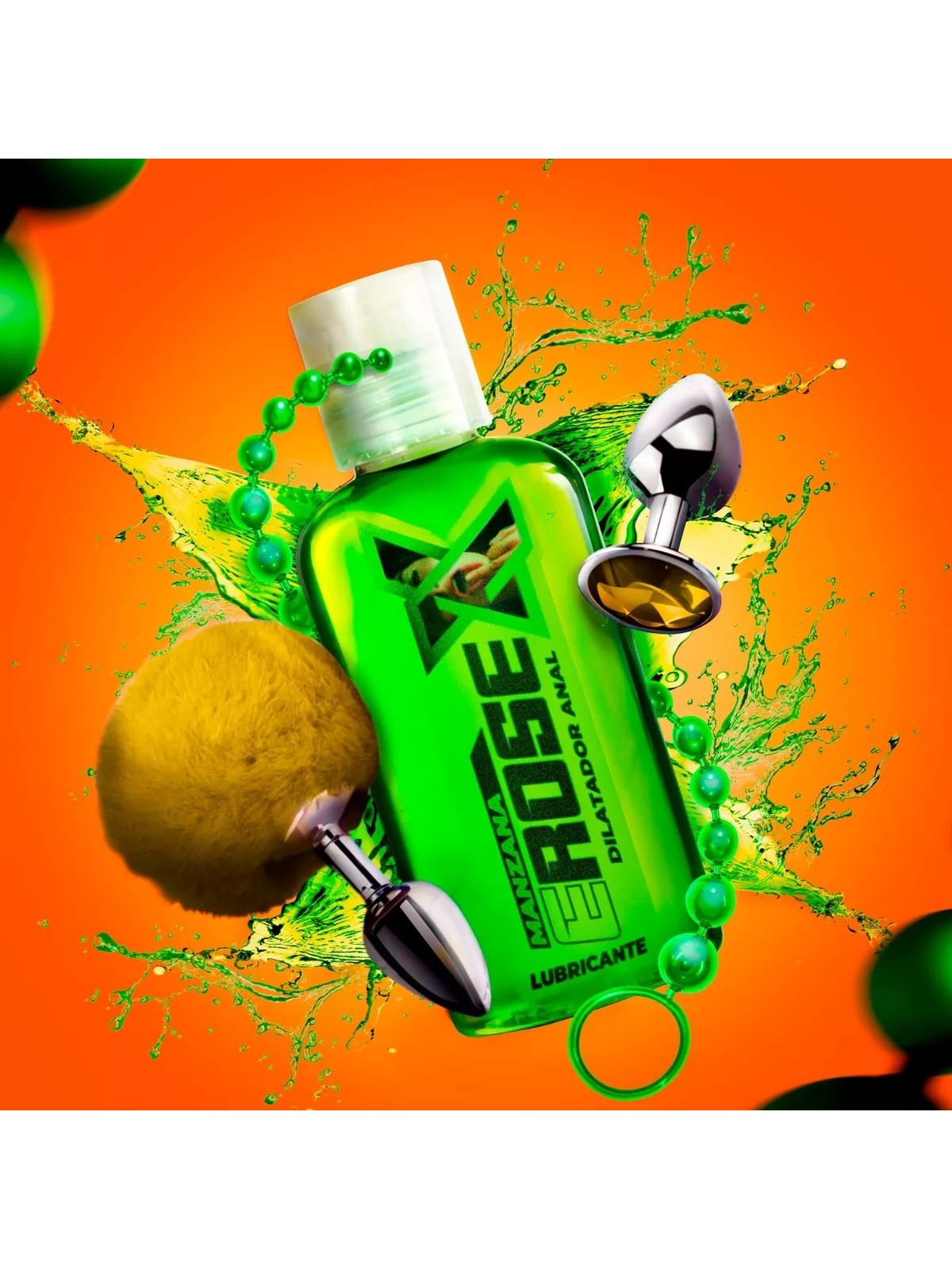 lubricante dilatador anal erosex manzana